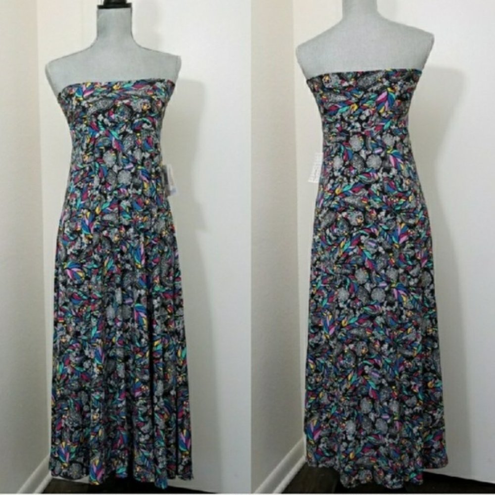 LulaRoe rainbow feather Maxi Small NWT